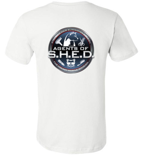 S.H.E.D Unisex Canvas Short Sleeve T-Shirt