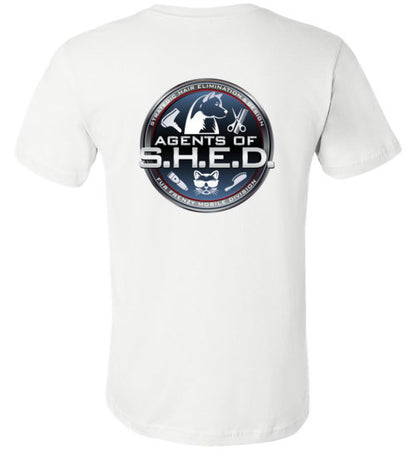 S.H.E.D Unisex Canvas Short Sleeve T-Shirt