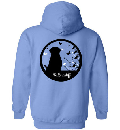 Bullmastiff Flowers Gildan Heavy Blend Hoodie S,M,L,XL