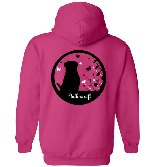 Bullmastiff Flowers Gildan Heavy Blend Hoodie S,M,L,XL