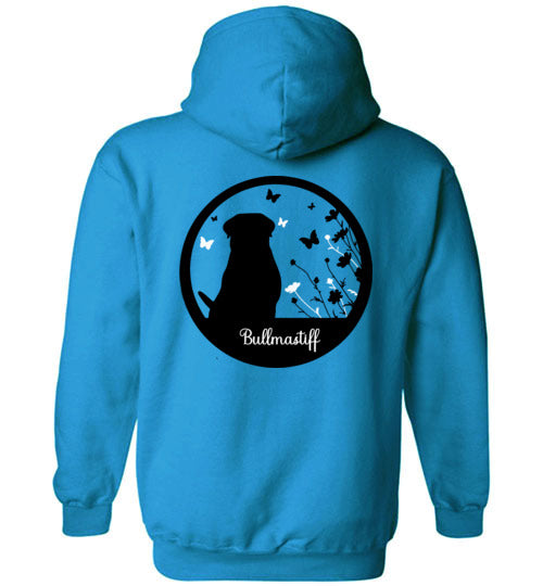 Bullmastiff Flowers Gildan Heavy Blend Hoodie S,M,L,XL