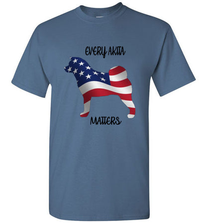 Youth Every Akita Matters Short Sleeve Shirt - WagALotBowWow