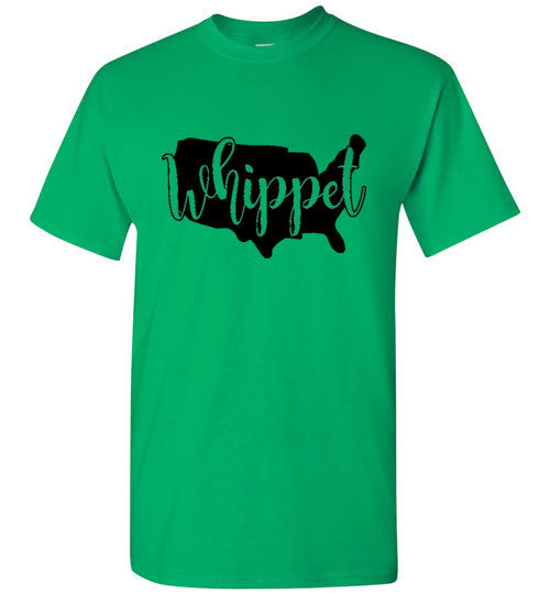 USA Whippet Gildan SS Unisex Adult & Youth Unisex TShirt Black Print