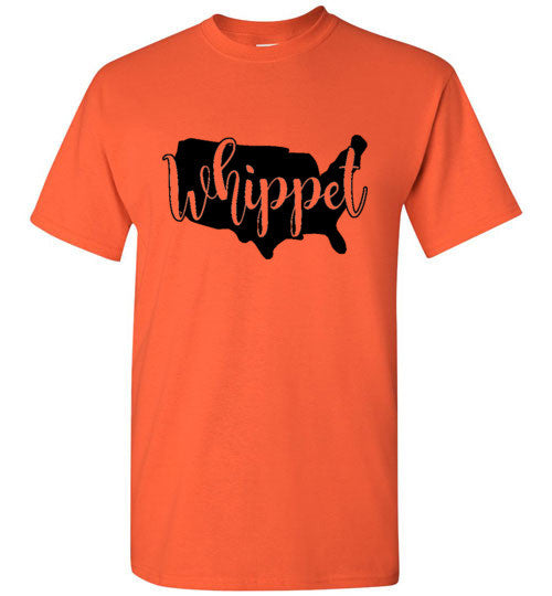 USA Whippet Gildan SS Unisex Adult & Youth Unisex TShirt Black Print