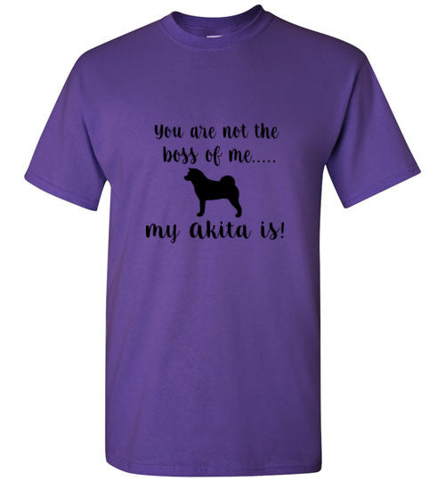 My Akita is Boss SS T-Shirt - WagALotBowWow