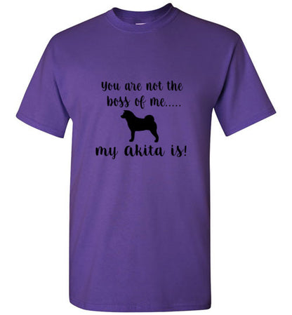My Akita is Boss SS T-Shirt - WagALotBowWow