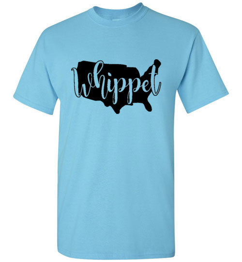 USA Whippet Gildan SS Unisex Adult & Youth Unisex TShirt Black Print