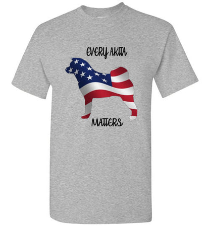Youth Every Akita Matters Short Sleeve Shirt - WagALotBowWow