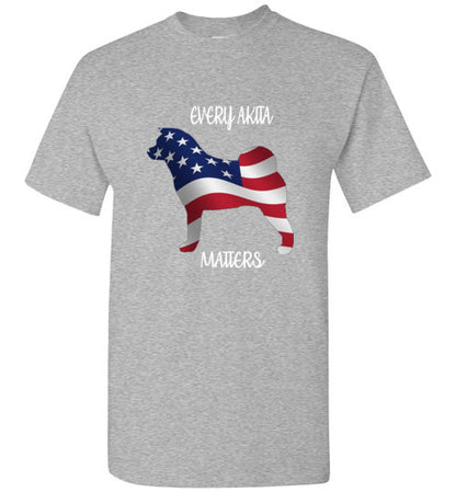 Every Akita Matters Gildan Short-Sleeve T-Shirt Dark - WagALotBowWow