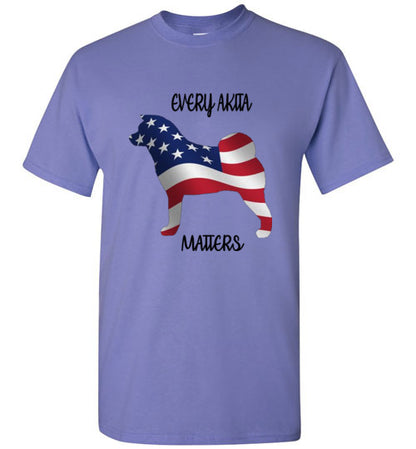 Youth Every Akita Matters Short Sleeve Shirt - WagALotBowWow