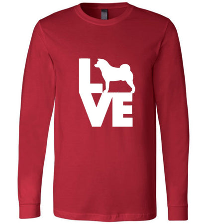 Canvas Long Sleeve Love Akita