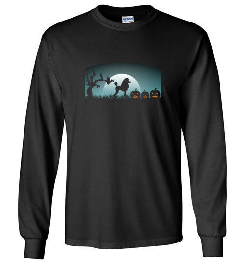 Poodle Halloween Pumpkin Scene Shirt