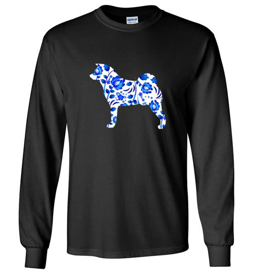 Glidan Akita Blue Floral Shirt - WagALotBowWow