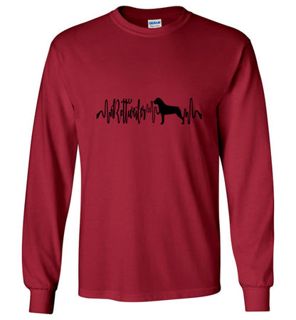 Rottweiler Heartbeat Unisex Long Sleeve T-Shirt