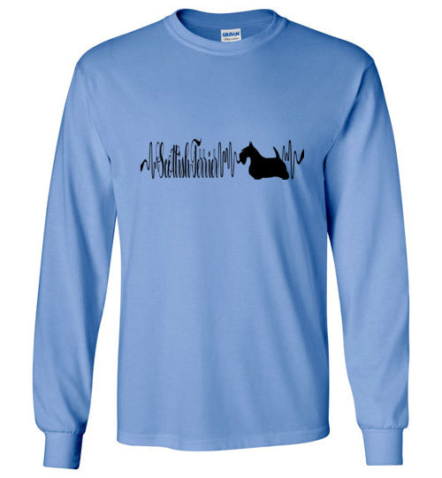 Scottish Terrier Heartbeat Unisex LongSleeve Shirt