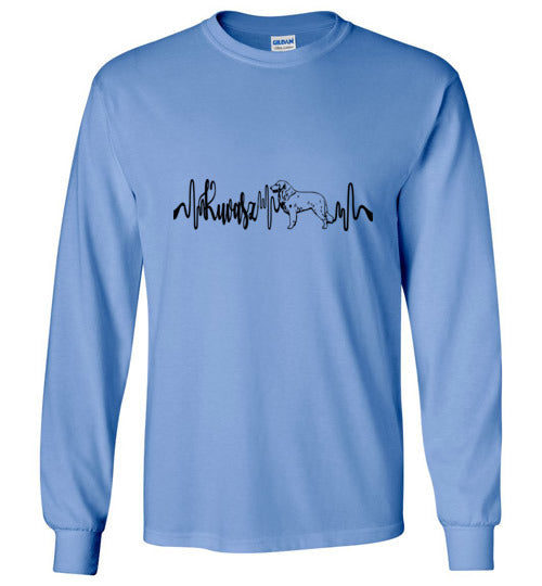 Kuvasz Heartbeat Unisex Long Sleeve T-Shirt