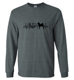 Japanese Akita Heartbeat Unisex Gildan Long Sleeve T-Shirt
