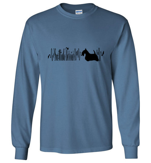 Scottish Terrier Heartbeat Unisex LongSleeve Shirt