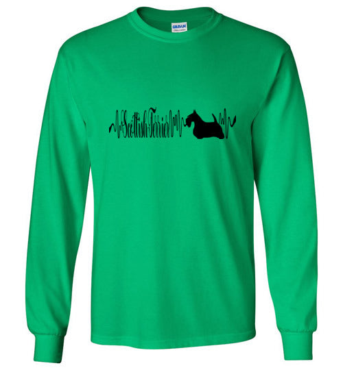 Scottish Terrier Heartbeat Unisex LongSleeve Shirt