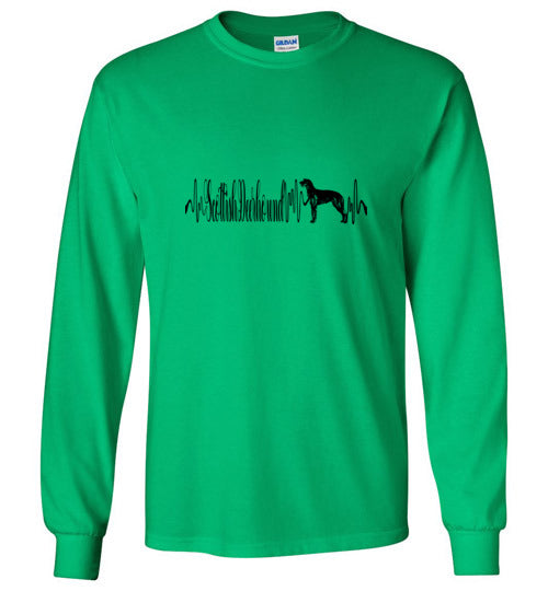 Scottish Deerhound Heartbeat Unisex Long Sleeve T-Shirt