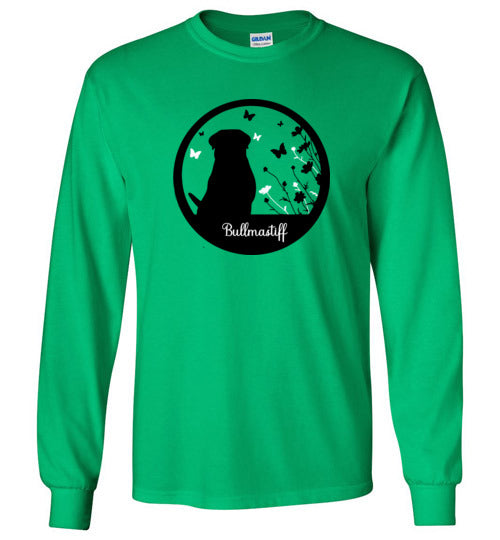 Bullmastiff Flowers Long Sleeve S,M,L,XL