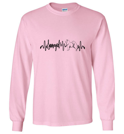 Samoyed Heartbeat Unisex Long Sleeve T-Shirt