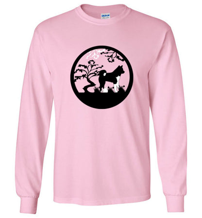 Akita Tree Gildan Long Sleeve T-Shirt