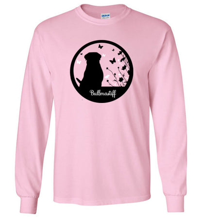 Bullmastiff Flowers Long Sleeve S,M,L,XL