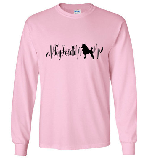 Toy Poodle Heartbeat Unisex Long Sleeve T-Shirt