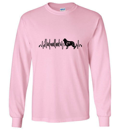 Newfoundland Heartbeat Unisex Long Sleeve T-Shirt