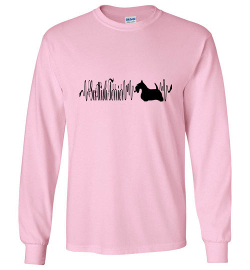 Scottish Terrier Heartbeat Unisex LongSleeve Shirt