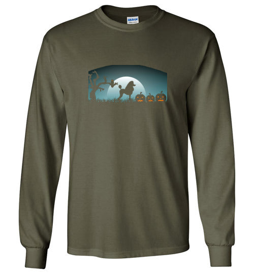 Poodle Halloween Pumpkin Scene Shirt