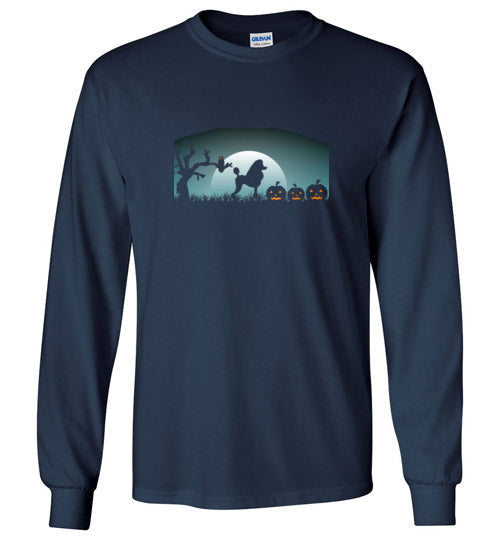 Poodle Halloween Pumpkin Scene Shirt