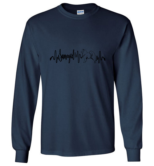 Samoyed Heartbeat Unisex Long Sleeve T-Shirt
