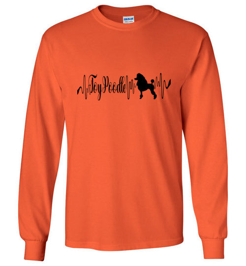 Toy Poodle Heartbeat Unisex Long Sleeve T-Shirt