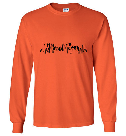 St. Bernard Heartbeat Unisex Long Sleeve T-Shirt