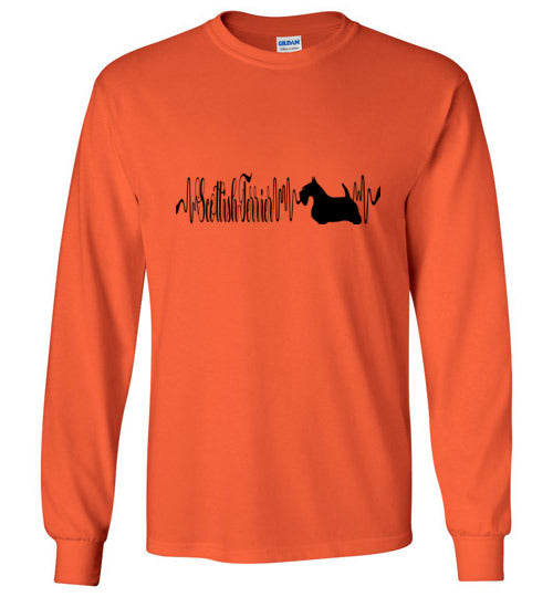 Scottish Terrier Heartbeat Unisex LongSleeve Shirt