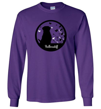 Bullmastiff Flowers Long Sleeve S,M,L,XL
