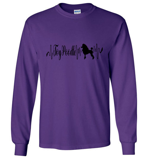 Toy Poodle Heartbeat Unisex Long Sleeve T-Shirt