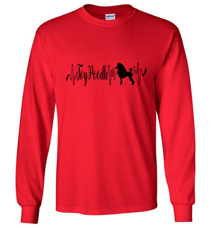 Toy Poodle Heartbeat Unisex Long Sleeve T-Shirt