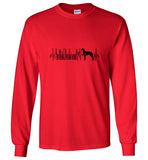 Scottish Deerhound Heartbeat Unisex Long Sleeve T-Shirt