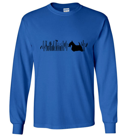 Scottish Terrier Heartbeat Unisex LongSleeve Shirt