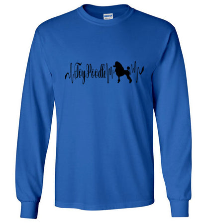 Toy Poodle Heartbeat Unisex Long Sleeve T-Shirt
