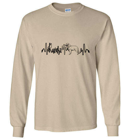 Kuvasz Heartbeat Unisex Long Sleeve T-Shirt