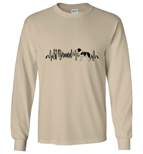 St. Bernard Heartbeat Unisex Long Sleeve T-Shirt