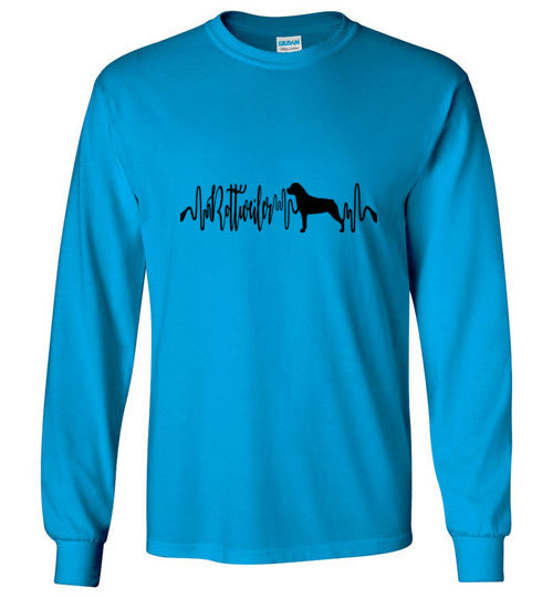 Rottweiler Heartbeat Unisex Long Sleeve T-Shirt
