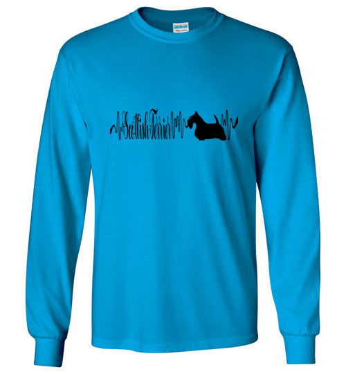Scottish Terrier Heartbeat Unisex LongSleeve Shirt