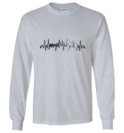 Samoyed Heartbeat Unisex Long Sleeve T-Shirt