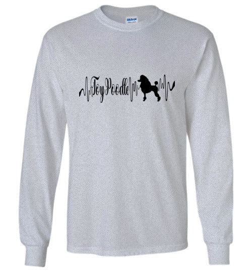 Toy Poodle Heartbeat Unisex Long Sleeve T-Shirt