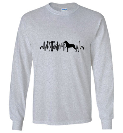Rottweiler Heartbeat Unisex Long Sleeve T-Shirt